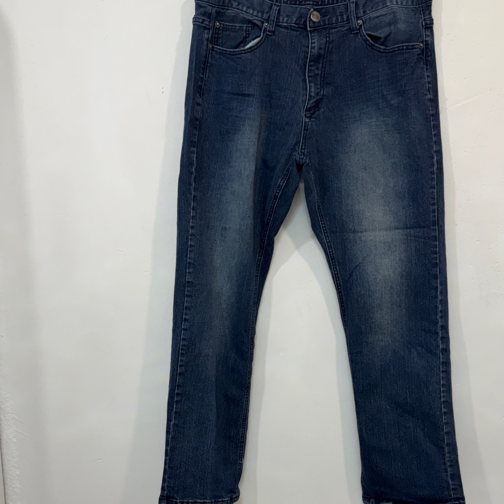 Classic Dark Blue Men's Straight Jeans